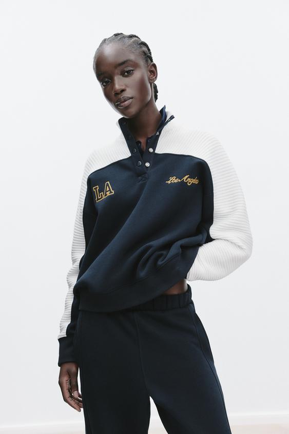 ZARA SWEATSHIRT WITH TRICOT