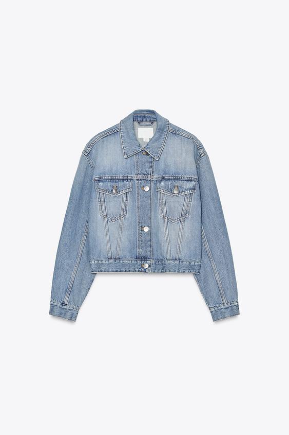 ZARA TRF RHINESTONE DENIM JACKET