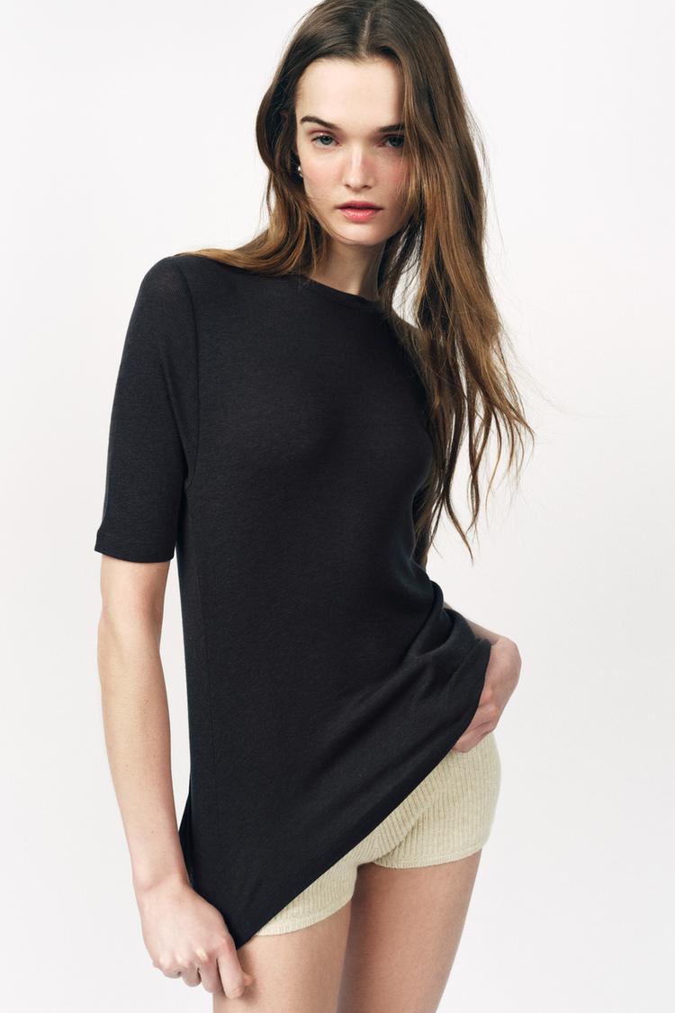 ZARA SOFT 100% WOOL T-SHIRT