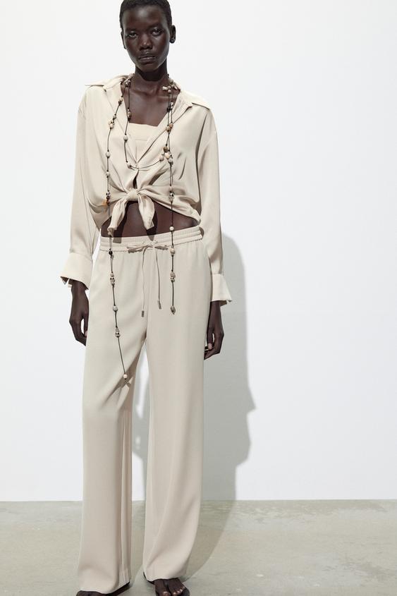 ZARA FLUID PAJAMA PANTS