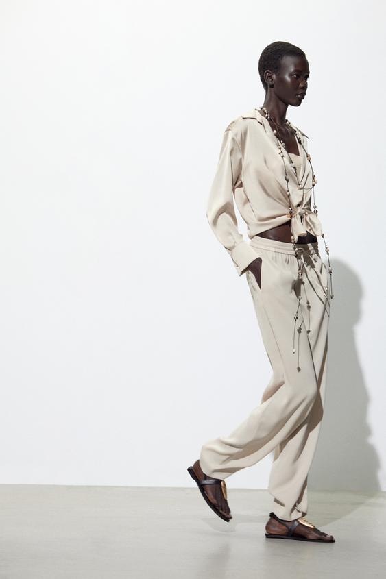 ZARA FLUID PAJAMA PANTS