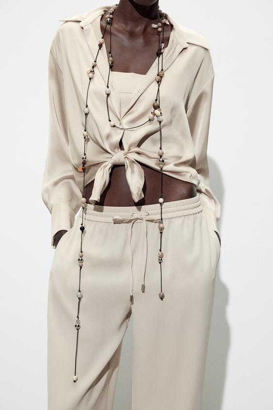 ZARA FLUID PAJAMA PANTS
