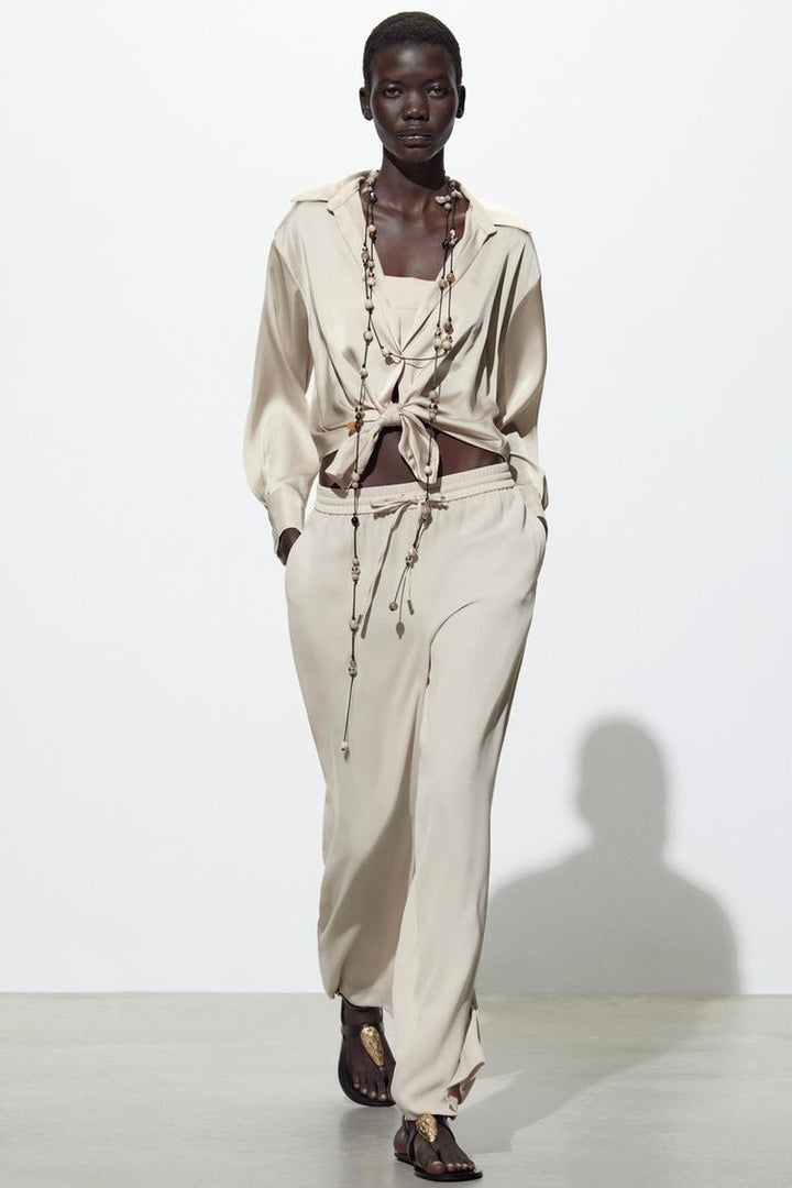 ZARA FLUID PAJAMA PANTS
