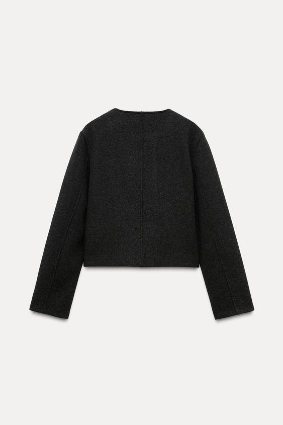 ZARA CLOTH BUTTON JACKET