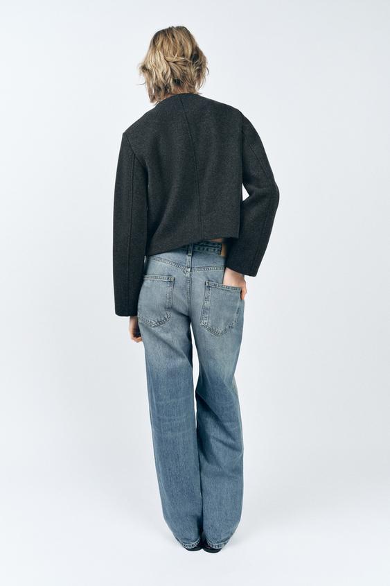 ZARA CLOTH BUTTON JACKET