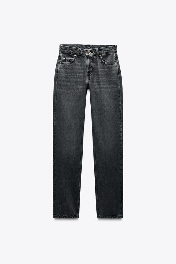 ZARA ZW COLLECTION LOW RISE STRAIGHT LEG JEANS