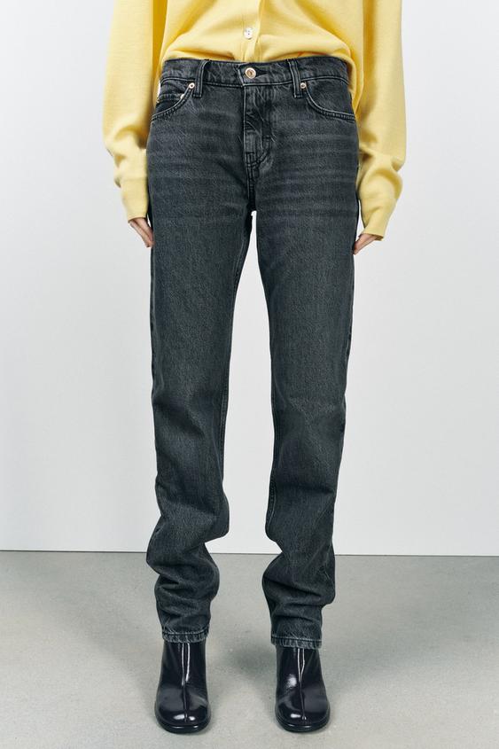 ZARA ZW COLLECTION LOW RISE STRAIGHT LEG JEANS