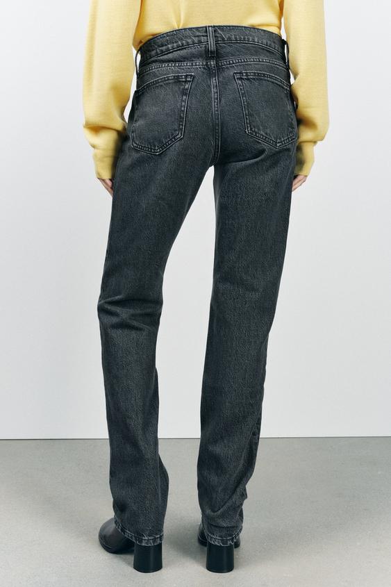 ZARA ZW COLLECTION LOW RISE STRAIGHT LEG JEANS