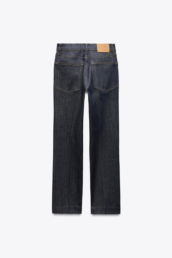 ZARA ZW COLLECTION HIGH RISE BOOTCUT CROPPED JEANS
