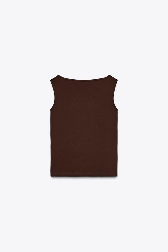 ZARA FLORAL POLYAMIDE TOP