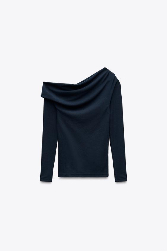 ZARA SOFT INTERLOCK ASYMMETRIC TOP
