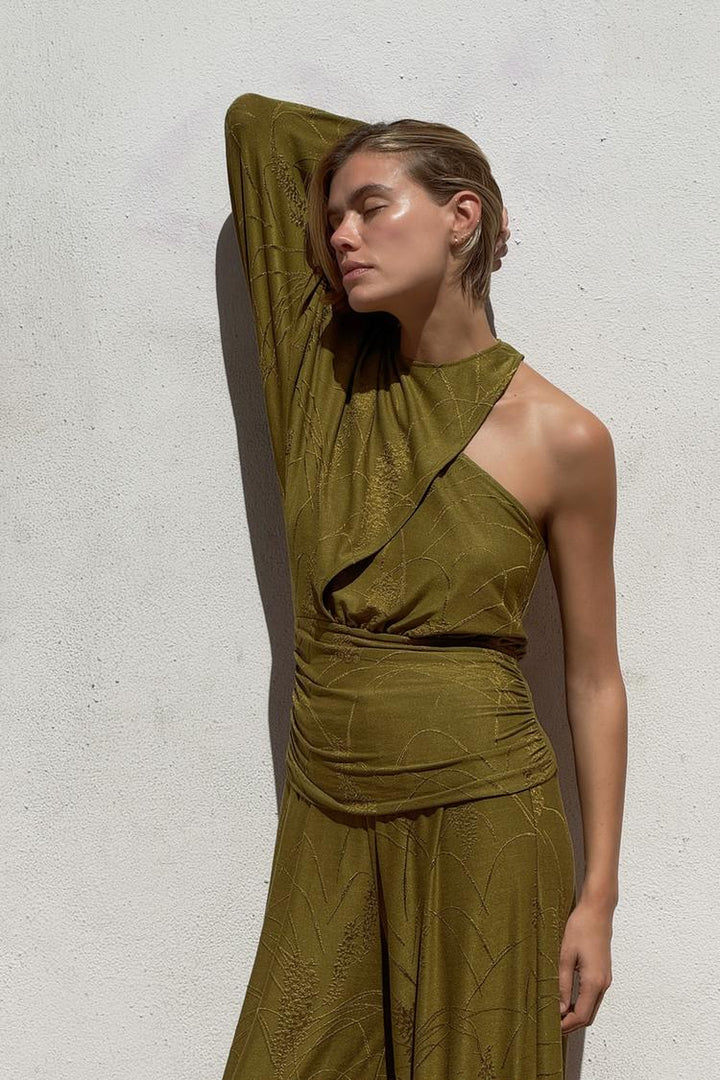ZARA ASYMMETRIC JACQUARD TOP