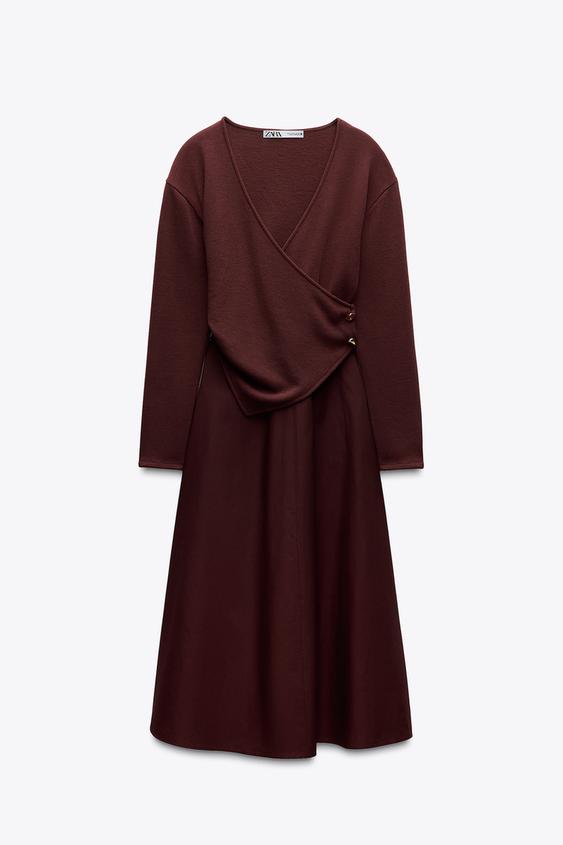 ZARA CONTRASTING CLASP DRESS