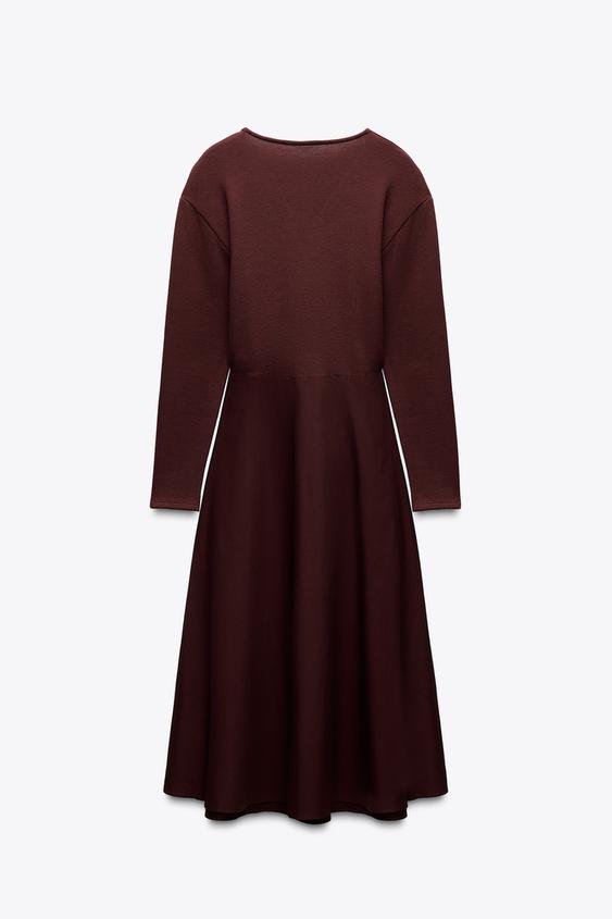ZARA CONTRASTING CLASP DRESS