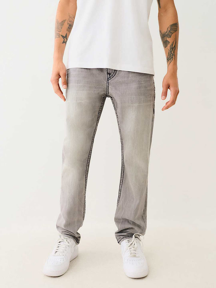 TRUE RELIGION ROCCO SUPER T FLAP SKINNY JEAN 32”