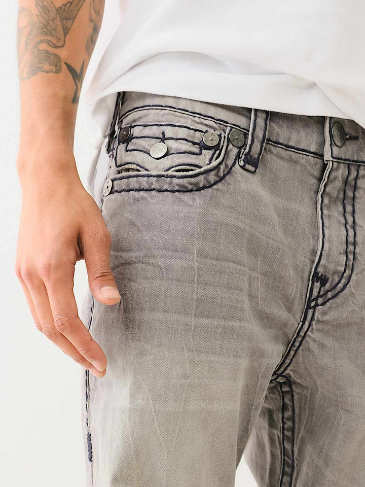 TRUE RELIGION ROCCO SUPER T FLAP SKINNY JEAN 32”
