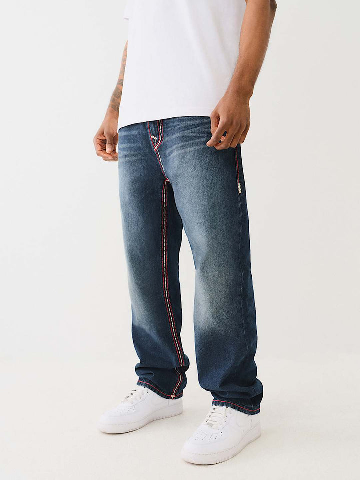 TRUE RELIGION BOBBY SUPER T TRIPLE LOGO BAGGY JEAN 32"