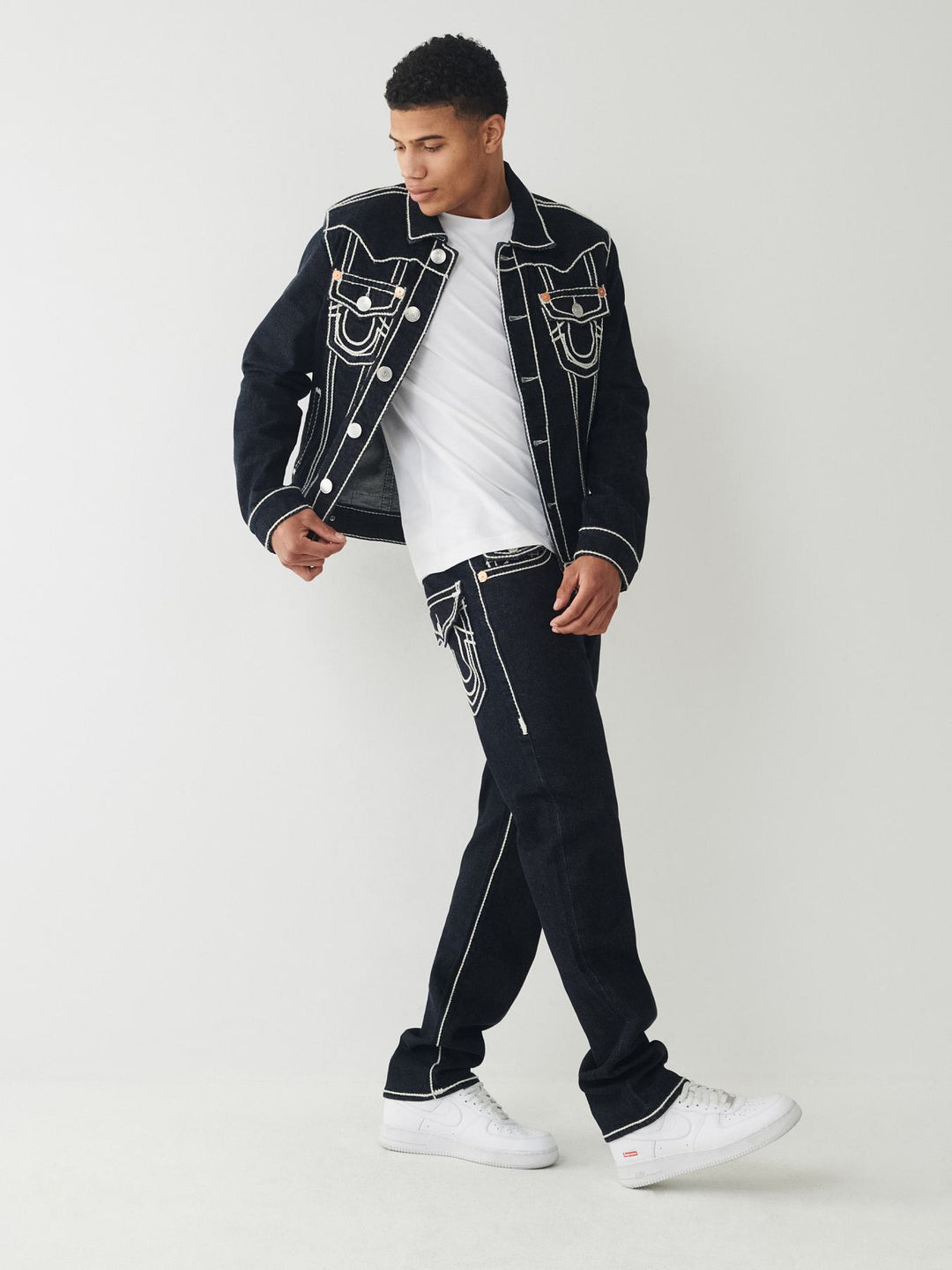 TRUE RELIGION RICKY ROPE STITCH STRAIGHT JEAN