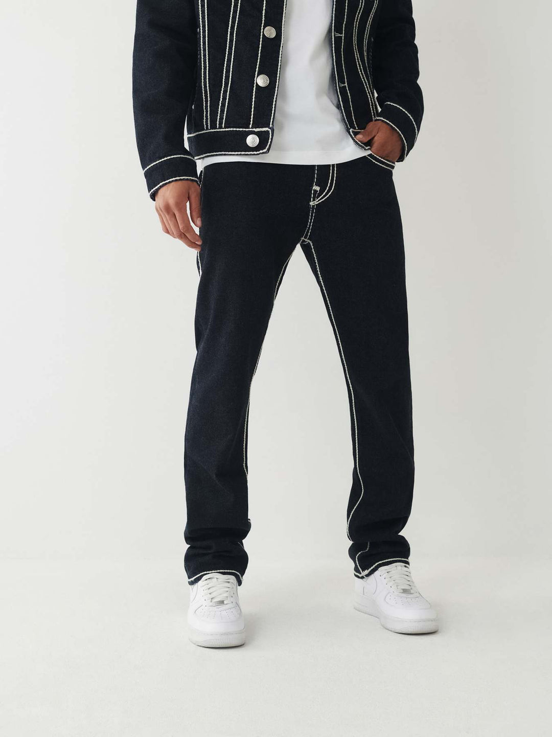 TRUE RELIGION RICKY ROPE STITCH STRAIGHT JEAN