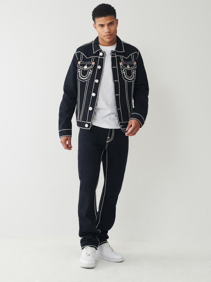 TRUE RELIGION RICKY ROPE STITCH STRAIGHT JEAN