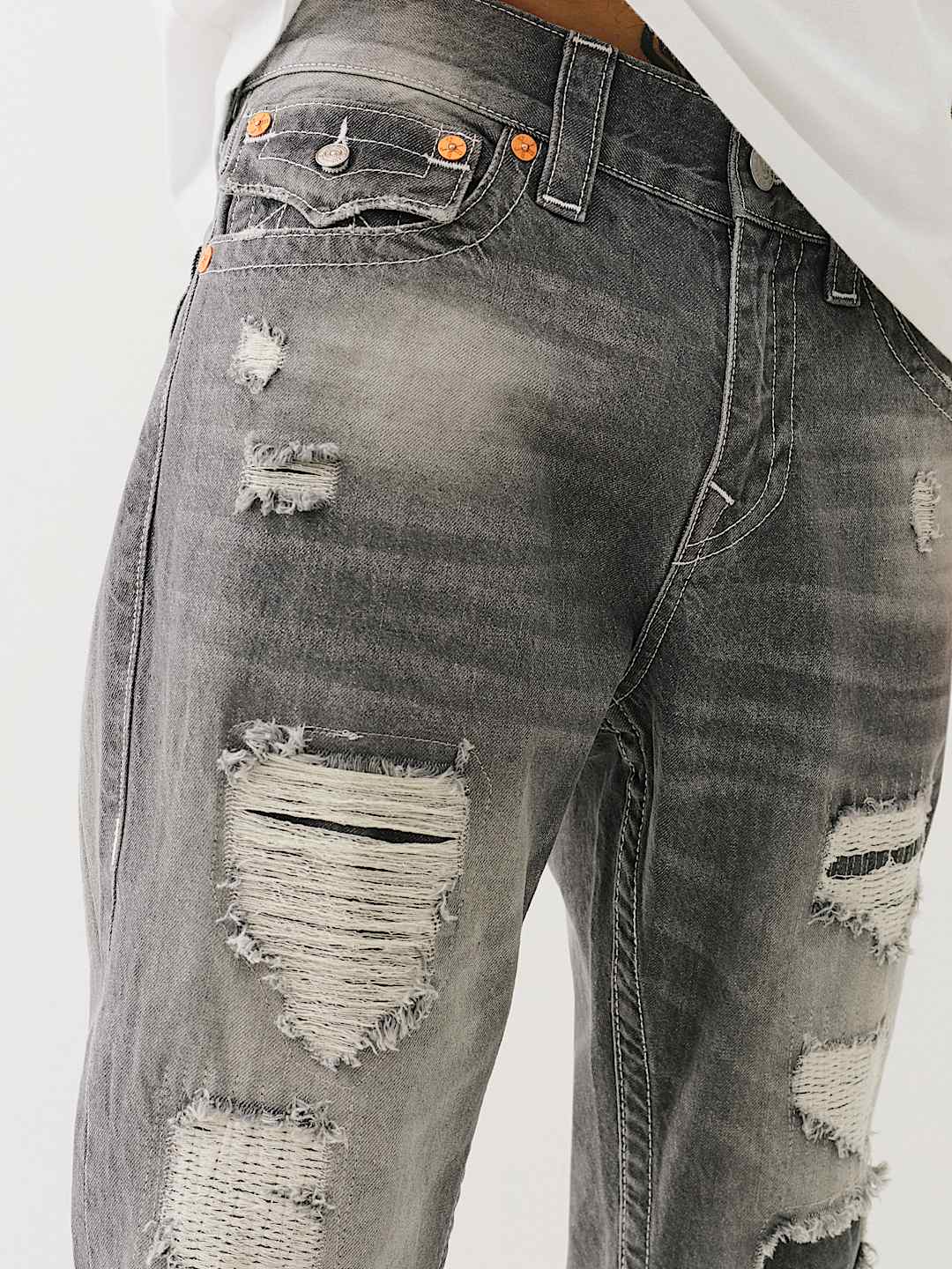 TRUE RELIGION ROCCO DISTRESSED SKINNY JEAN