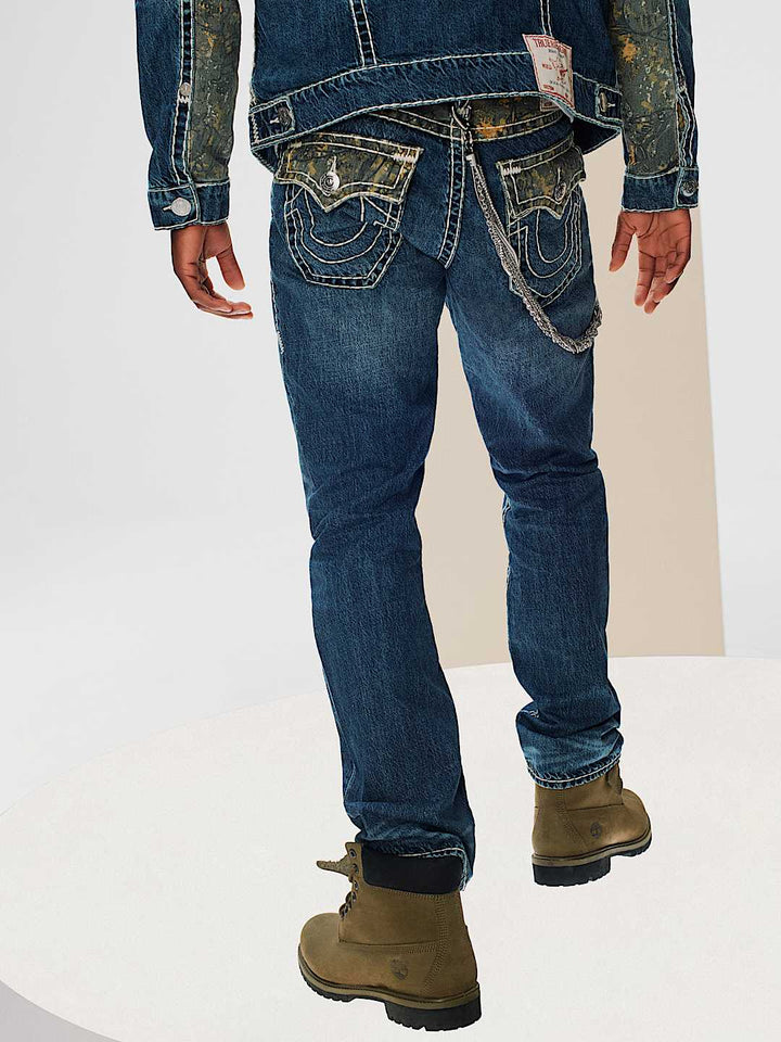 TRUE RELIGION RICKY BUDDHA CAMO SUPER T STRAIGHT JEAN