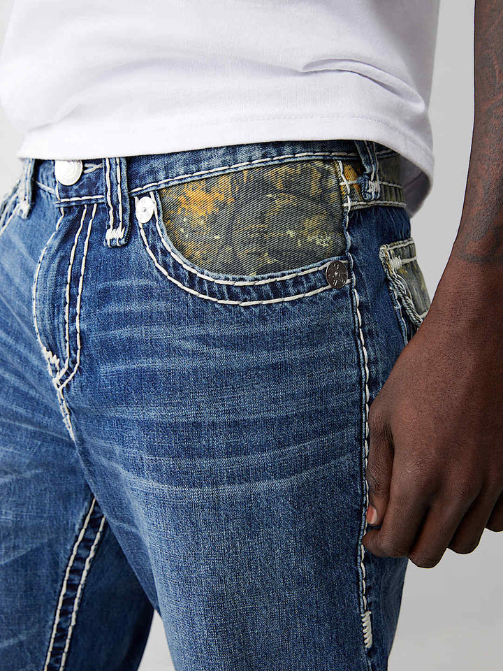 TRUE RELIGION RICKY BUDDHA CAMO SUPER T STRAIGHT JEAN