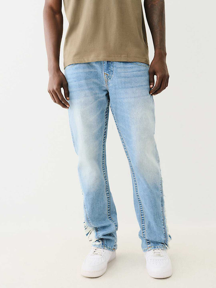 TRUE RELIGION JOEY DESTROYED SLIT SLIM FLARE JEAN