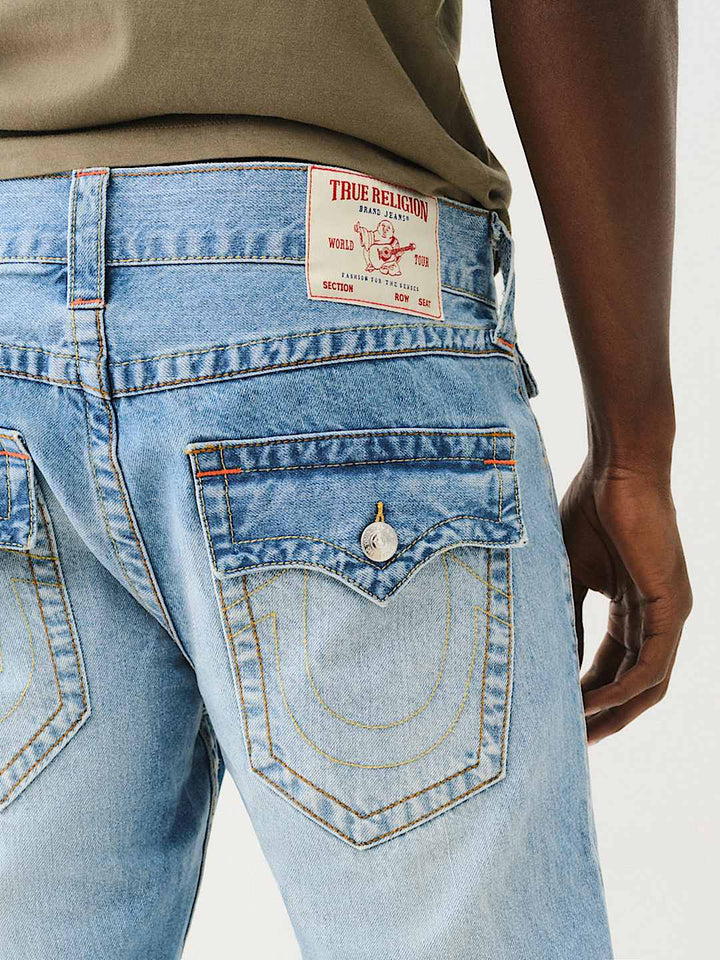 TRUE RELIGION JOEY DESTROYED SLIT SLIM FLARE JEAN