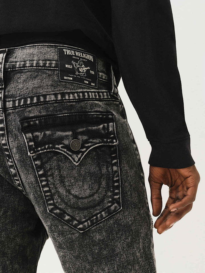 TRUE RELIGIONROCCO STACKED ZIPPER SKINNY JEAN