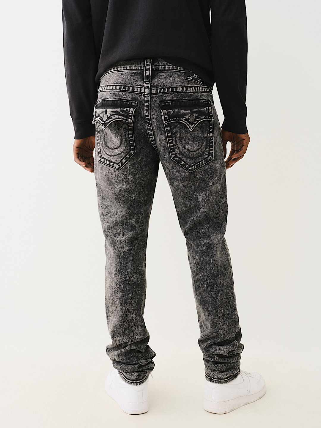 TRUE RELIGIONROCCO STACKED ZIPPER SKINNY JEAN