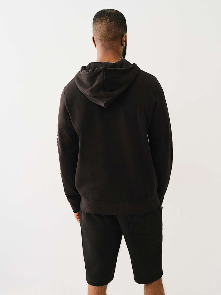 TRUE RELIGION HIGH DENSITY LOGO ZIP HOODIE
