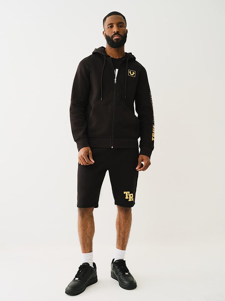 TRUE RELIGION HIGH DENSITY LOGO ZIP HOODIE