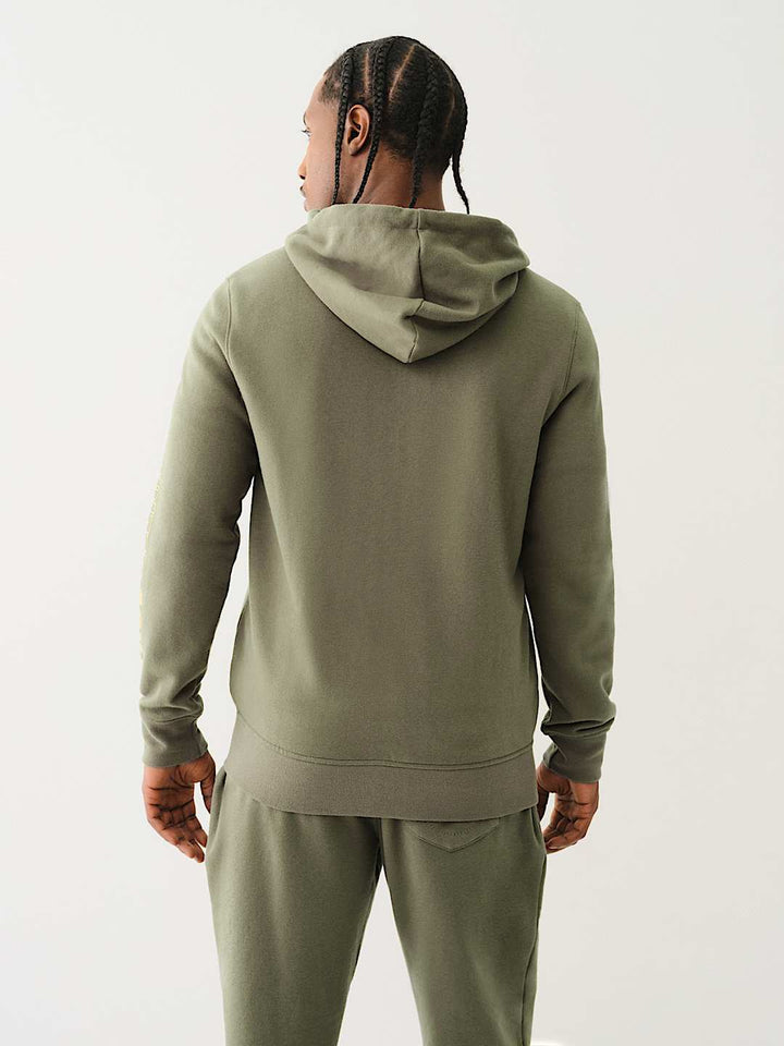 TRUE RELIGION HIGH DENSITY LOGO ZIP HOODIE