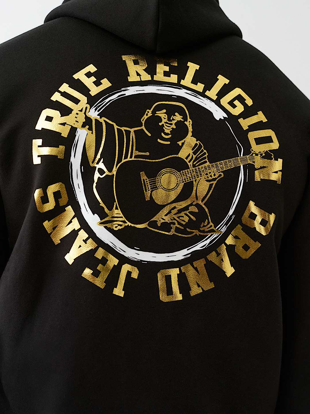 TRUE RELIGION METALLIC LOGO ZIP HOODIE