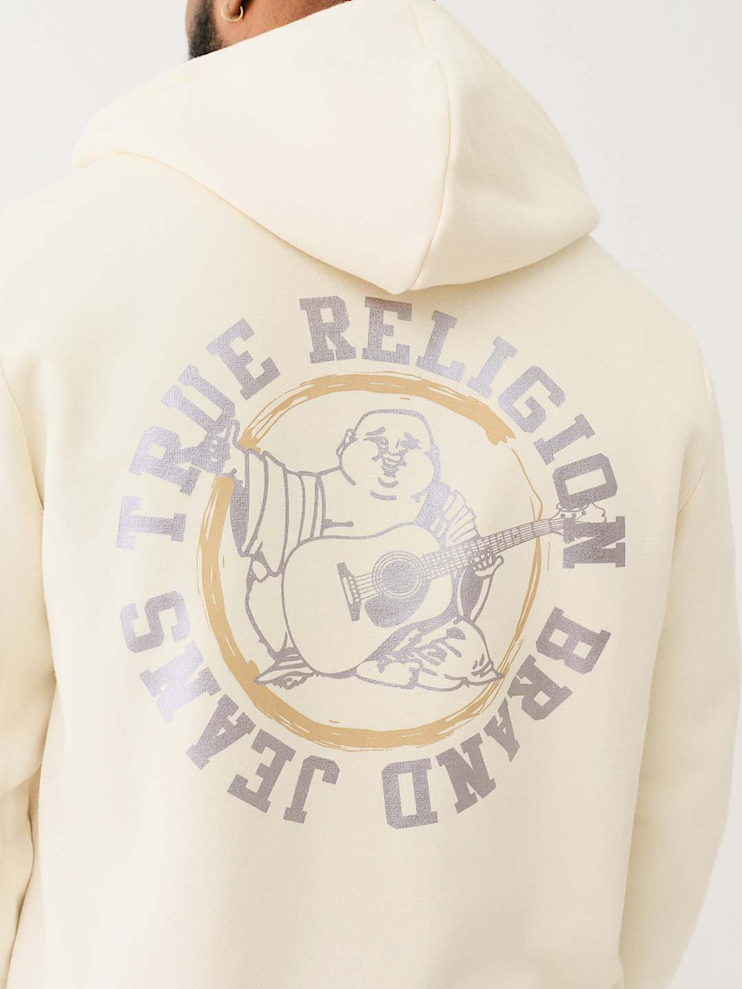 TRUE RELIGION METALLIC LOGO ZIP HOODIE