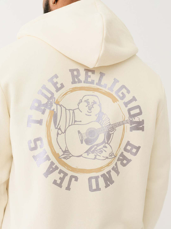 TRUE RELIGION METALLIC LOGO ZIP HOODIE