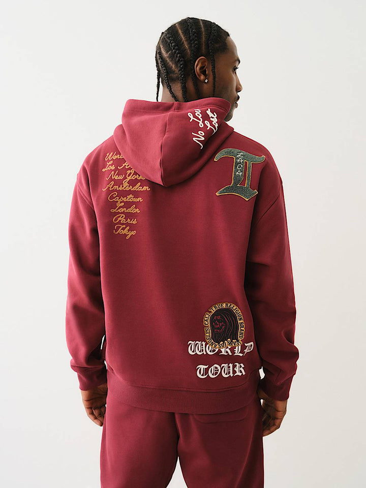 TRUE RELIGION LOGO PATCH EMBROIDERY HOODIE