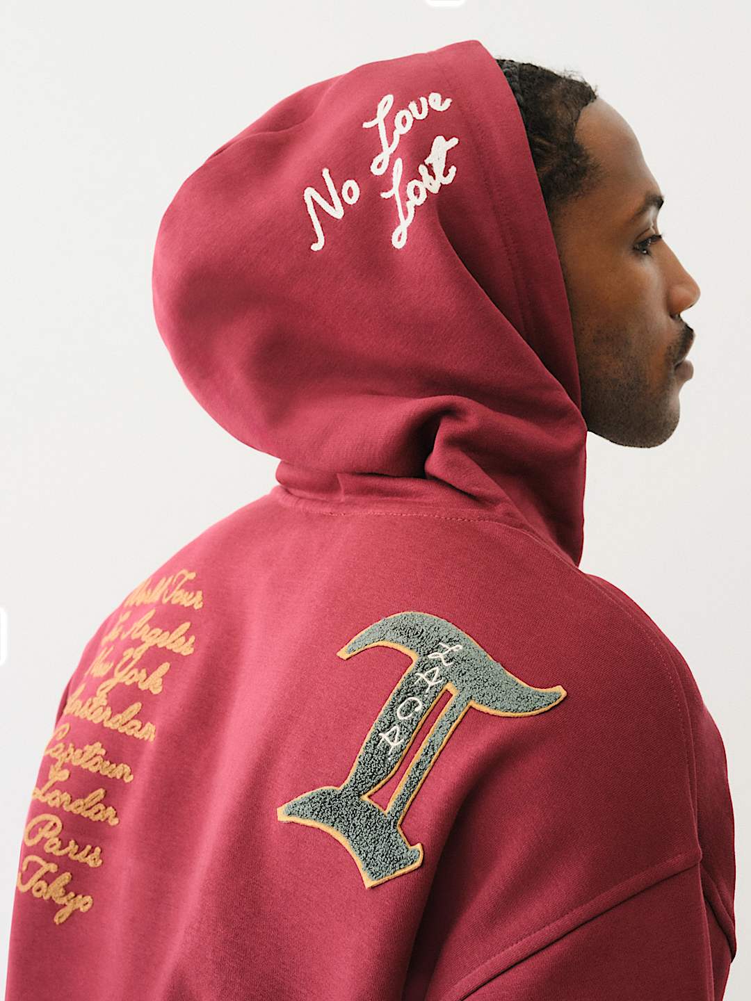 TRUE RELIGION LOGO PATCH EMBROIDERY HOODIE