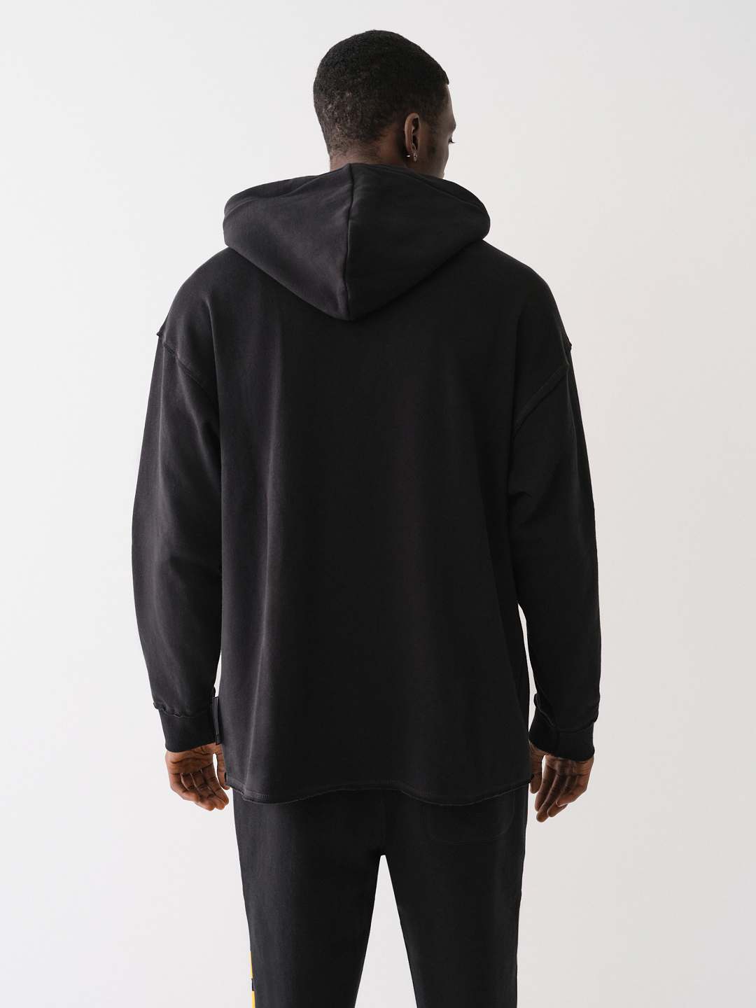 TRUE RELIGION PUFF PRINT RAW HEM HOODIE