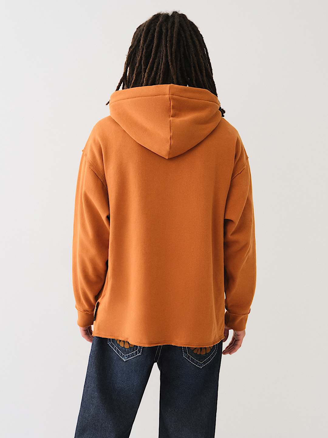 TRUE RELIGION PUFF PRINT RAW HEM HOODIE