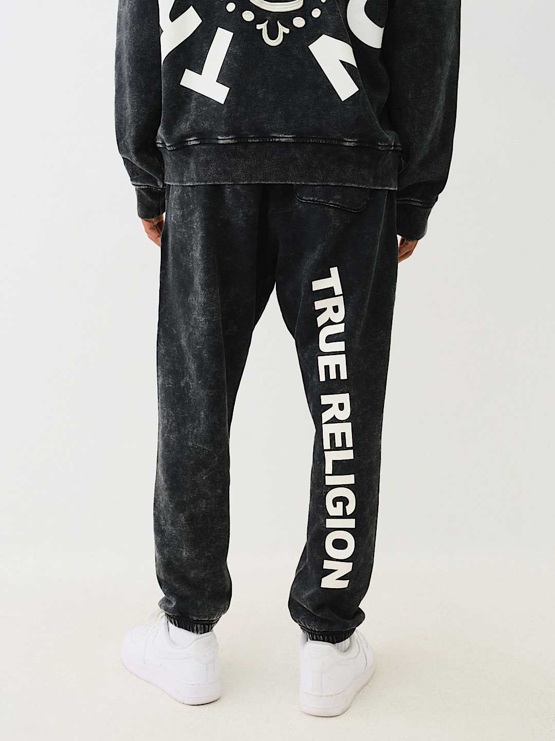 TRUE RELIGION MINERAL WASH BUDDHA FACE JOGGER