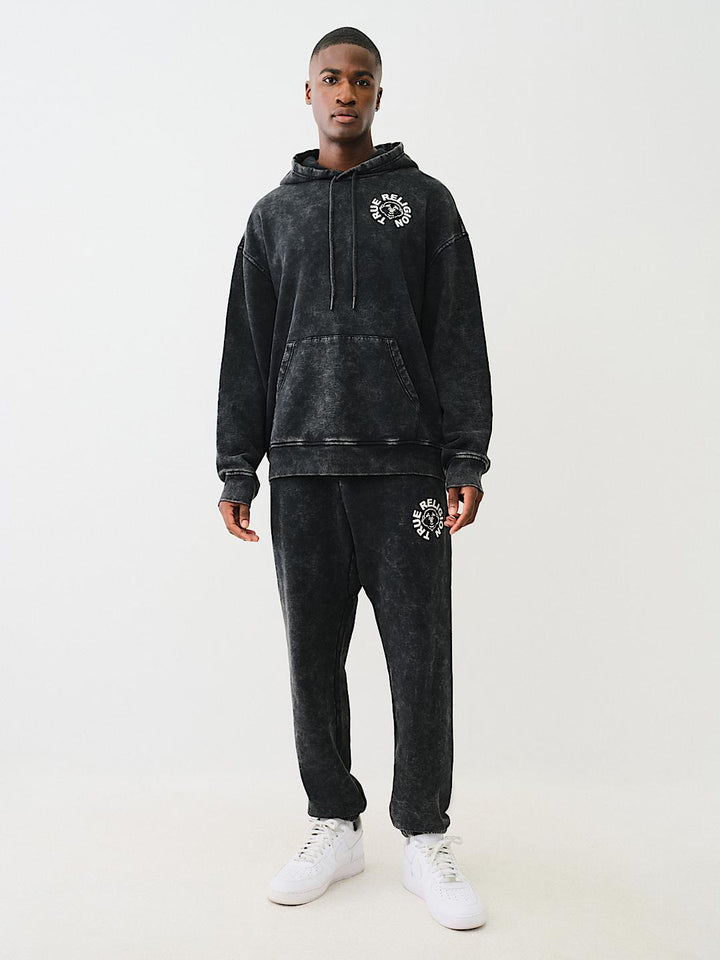 TRUE RELIGION MINERAL WASH BUDDHA FACE JOGGER
