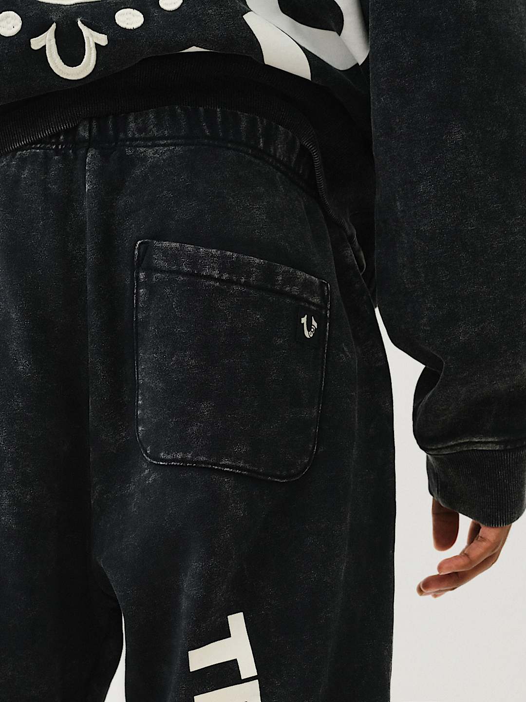 TRUE RELIGION MINERAL WASH BUDDHA FACE JOGGER