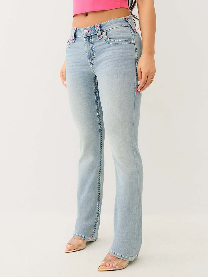 TRUE RELIGION BILLIE MID RISE SUPER T STRAIGHT JEAN