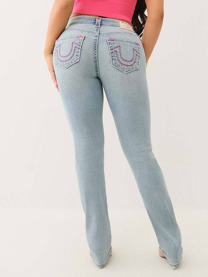 TRUE RELIGION BILLIE MID RISE SUPER T STRAIGHT JEAN