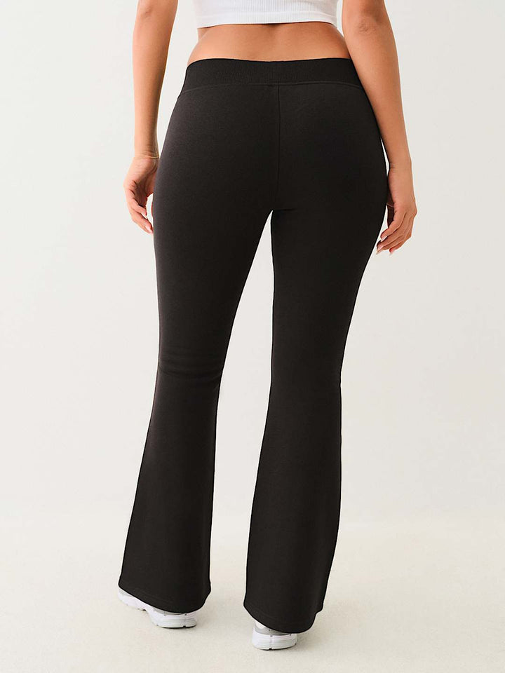 TRUE RELIGION CRYSTAL LOGO MID RISE BOOTCUT SWEAT PANT