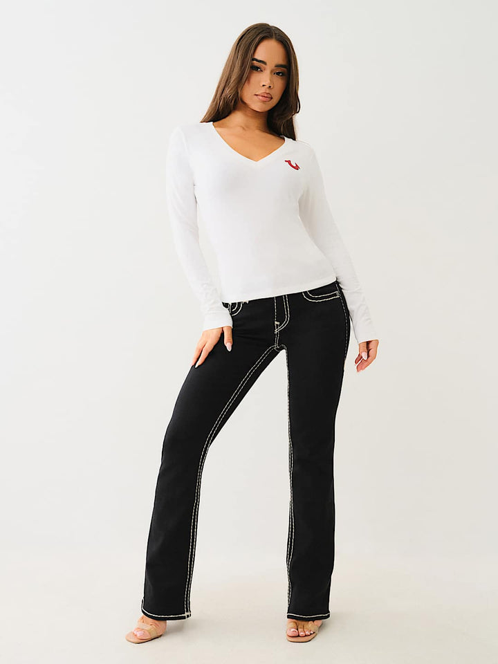 TRUE RELIGION BECCA SUPER T MID RISE BOOTCUT JEAN
