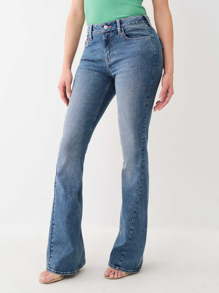 TRUE RELIGION JOEY MID RISE FLARE JEAN