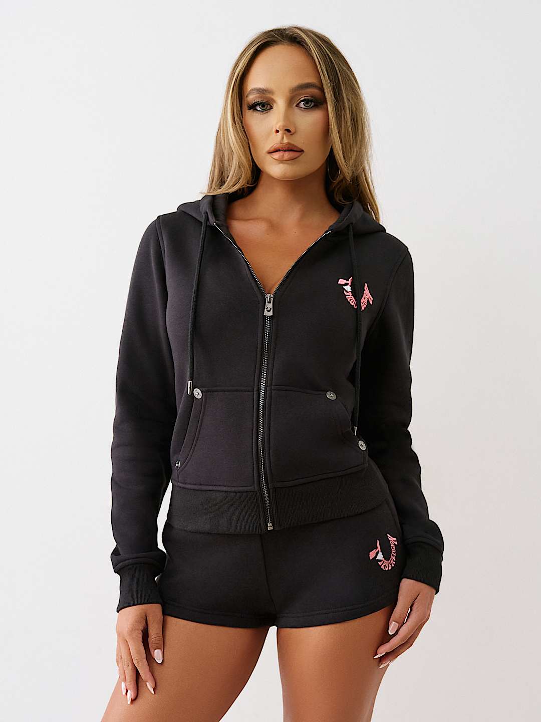 TRUE RELIGION 'I LOVE TRUE RELIGION' ZIP HOODIE